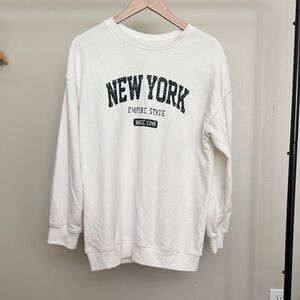 Amazon Cream New York Empire State Sweatshirt